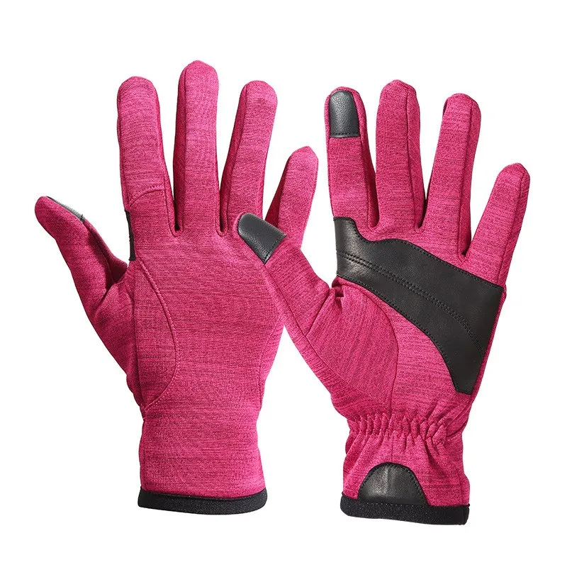 

Outdoor winter cycling anti sprinkling sports running warm gloves mountaineering skiing men's and women's gloves wholesale