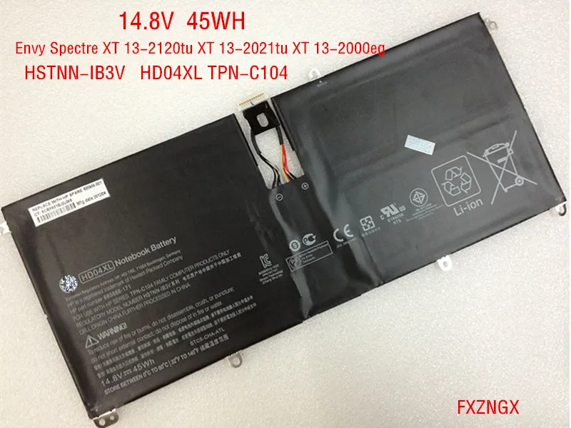 

Аккумулятор HDO4XL HD04XL для HP Envy Spectre XT 13-2000eg 13-2021tu 13-2120tu 13-2113TU XT Pro 13-b000, 14,8 в, 45 Вт/ч