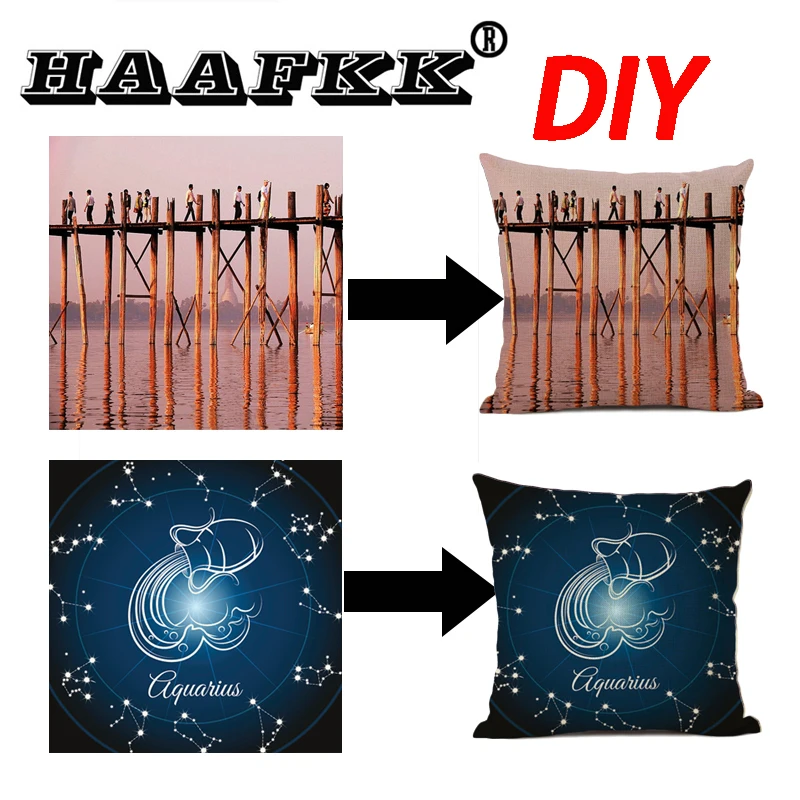 DIY индивидуальная наволочка с уникальным принтом набор свадебных подушек для