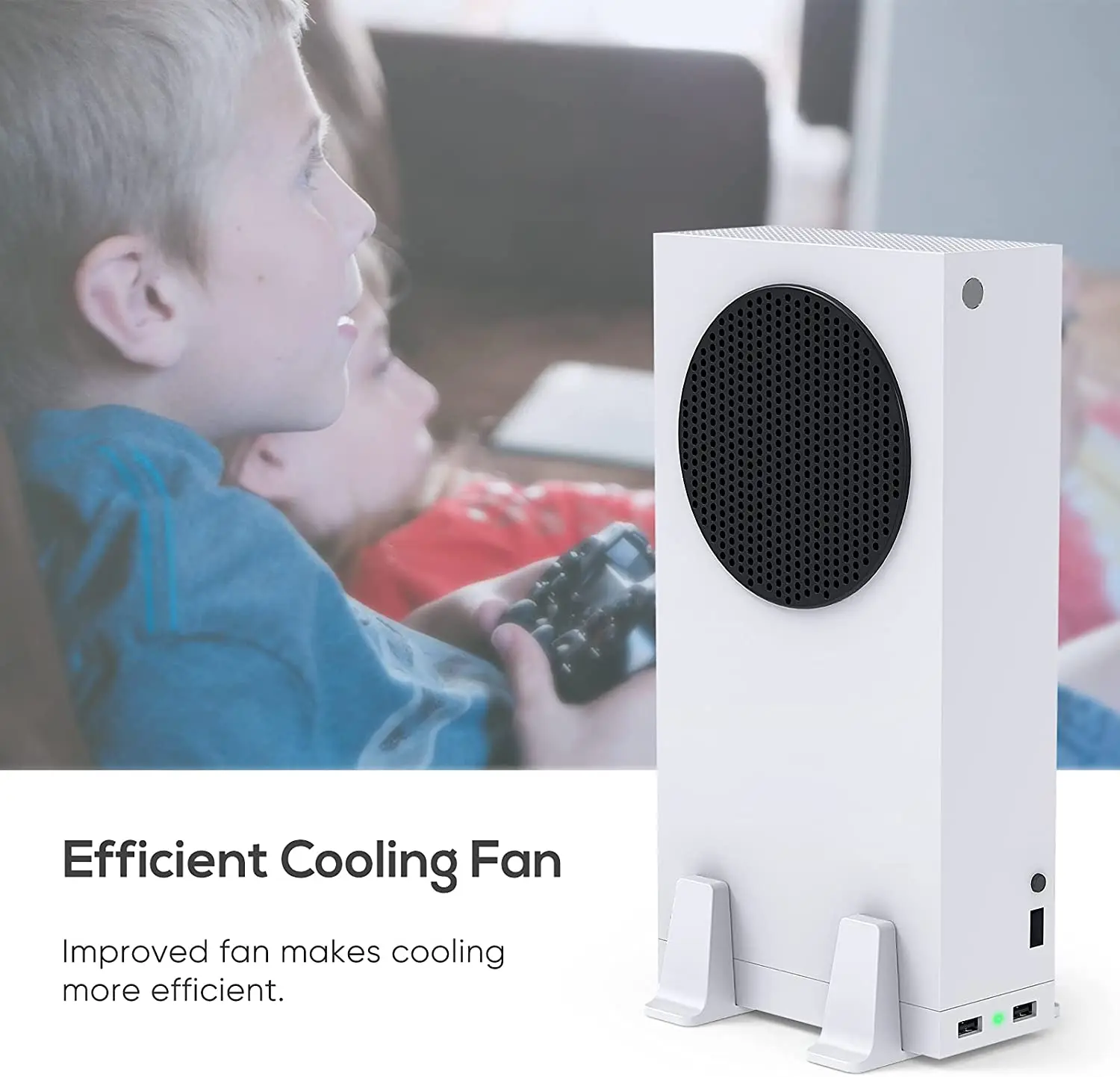 

for Xbox Series S Console Vertical Stand Cooling Fan Controller Charging Fast