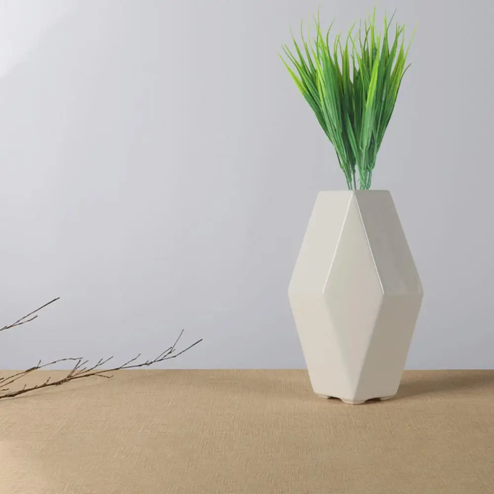 

4pcs Plastic Flower Arrangement Materials Green Plants Grass Decorations Office Room Gardening green Leaf Garland Plants Decor