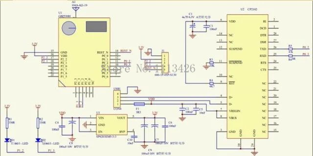 РЧ-USB(CC2530 CC2591) РЧ-переключатель USB прозрачное оборудование для передачи данных