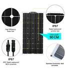 Гибкая солнечная панель 100 Вт 18 в Высокоэффективная монокристаллическая солнечная батарея класса А 12 В заряд батареи