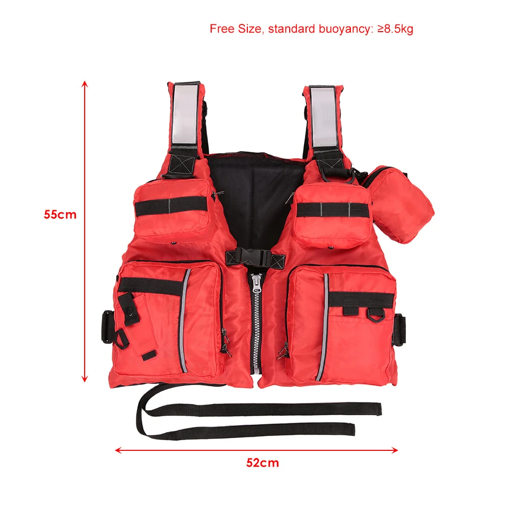 Fly Fishing Vest Oxford Survival Adjustable Safety Life Jacket Swimming Boating Ski for Carp |