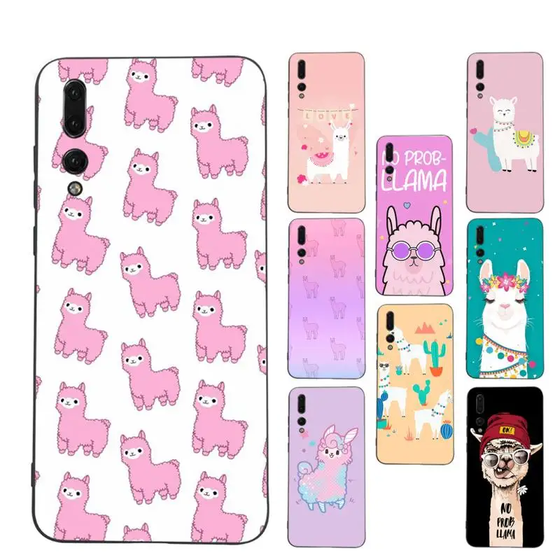 

Llama Alpaca pattern Phone Case Soft Silicone Case For Huawei P 30lite p30 20pro p40lite P30 Capa