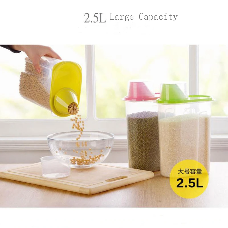 

food storage box plastic Storage tank Transparent Plastic Storage Box Dry Dried Food Storage Box Container Box Household Kitchen