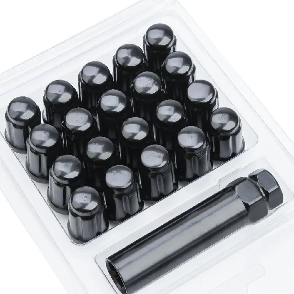 

Carbole 20pcs 12x1.25 Spline Lug Nuts Bulge Acorn w/ Lock Key Made from SCM 435 Through-Hardened steel with a chrome plating