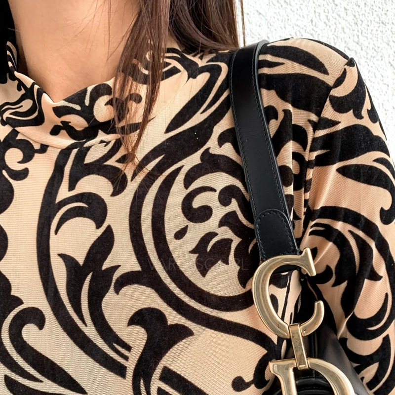 Осенний женский модный Повседневный Леопардовый свитер с круглым вырезом и