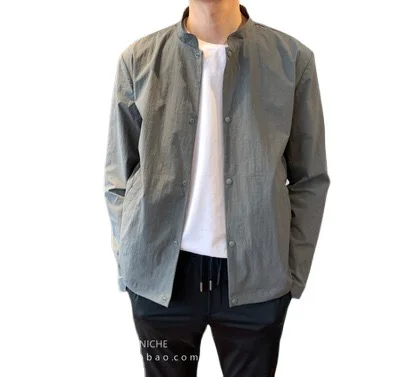 

Wu designed by Korean people is the most comfortable material for men's casual jacket in spring and summer