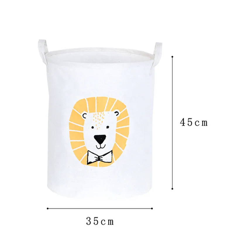 45*35 см Водонепроницаемая Складная Большая корзина для хранения игрушек из хлопка