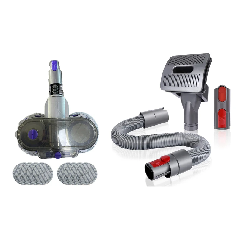 

1Pcs Water Tank+1Pcs Electric Mop Head for Dyson V7 V8 V10 V11 & 1set Grooming Tool and Flexible Extension Hose