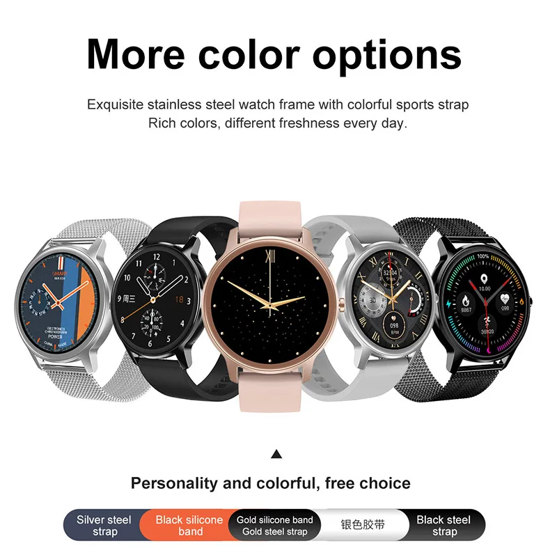 

2020 Smart Watch DT56 Heart Rate and Blood Pressure Monitoring Information Reminder Multi-sport Mode Men's and Women's Bracelet