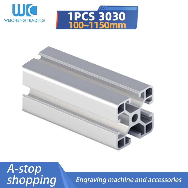 1 шт. 3030 алюминиевый профиль для экструзии длиной 100-1150 мм европейская стандартная