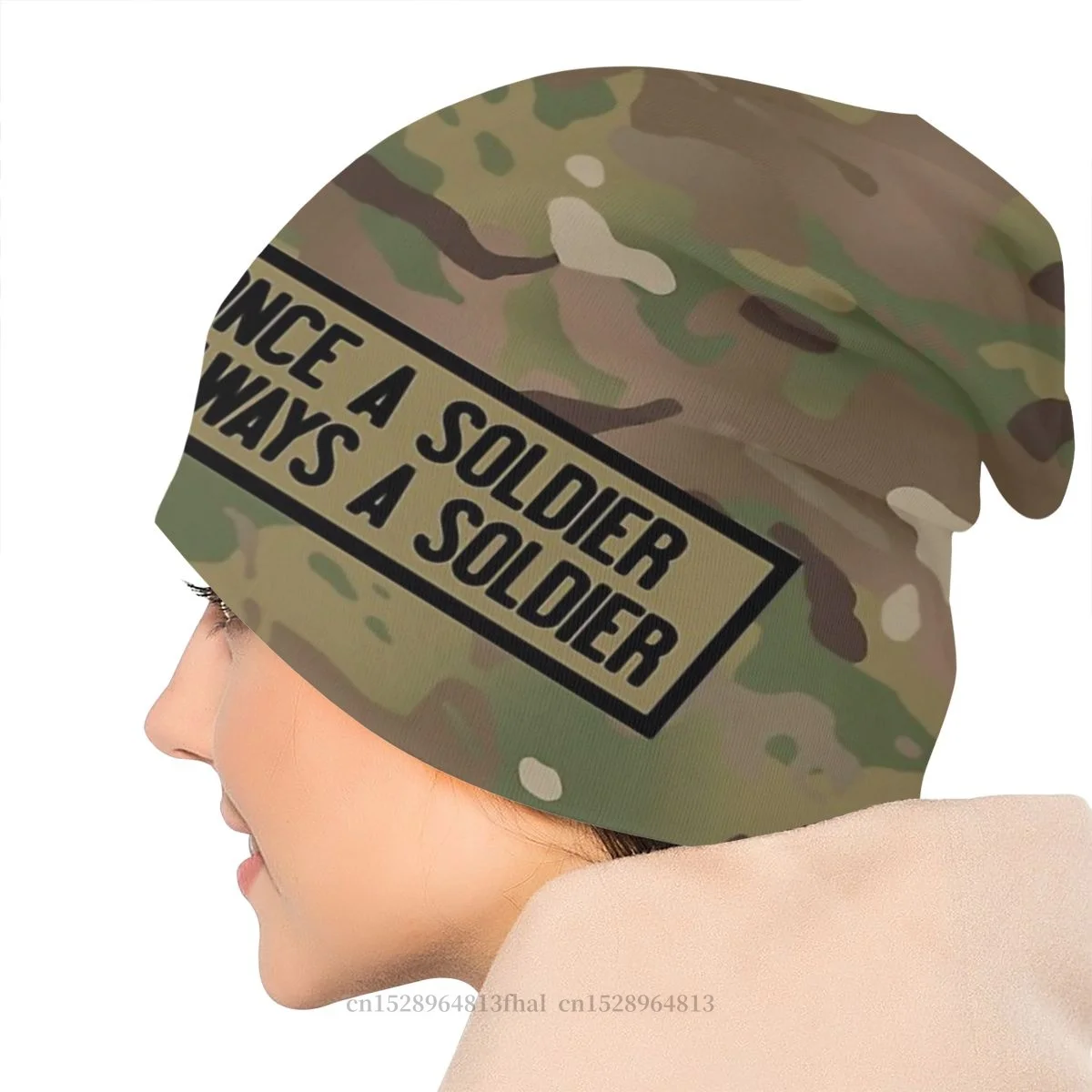 Мужская зимняя вязаная шапка Always A Soldier камуфляжная теплая армейская Шапка-бини