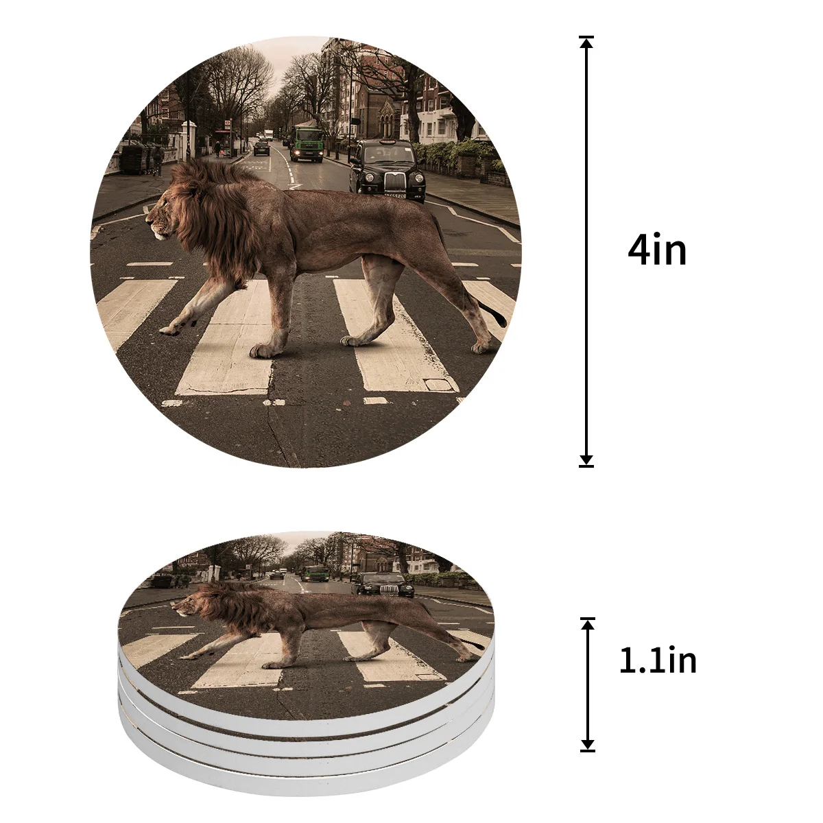 Животные город Лев пересечение Abby Road подставки керамические подставка для