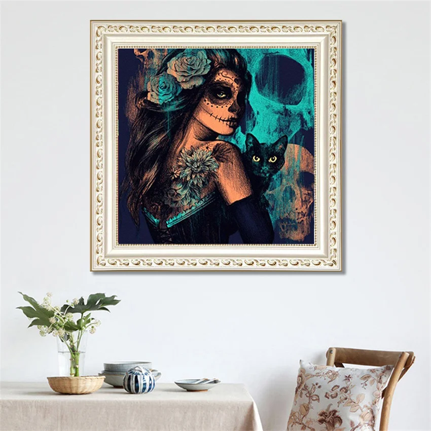 Алмазная живопись Стразы 5D DIY картины на Хэллоуин алмазная вышивка распродажа