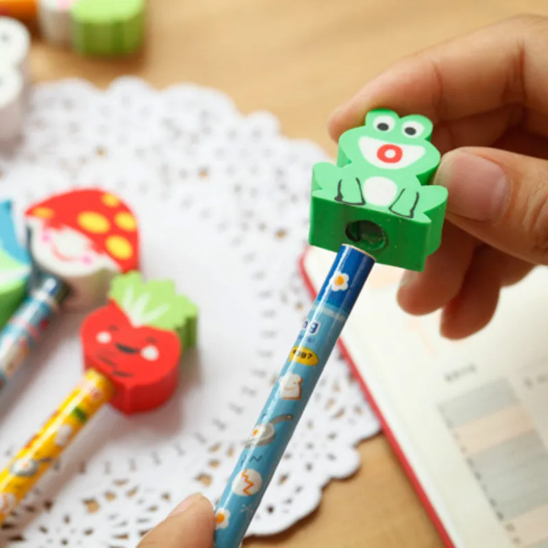 Ластики карандаши с мультяшными животными 5 шт. сувениры для вечеринки подарки