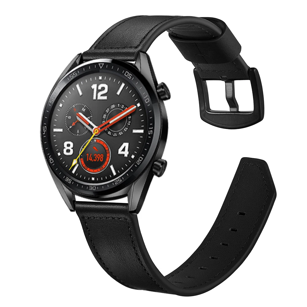 UEBN 20mm 22mm Leather strap for HUAWEI Watch GT 2 42mm 46mm Sport Active Classic Edition/HONOR Magic Watchbands | Наручные часы