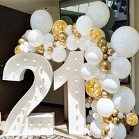 120 pcs gold confetti balloon garland arch set chrome gold wedding engagement white balloon kit birthday party decoration