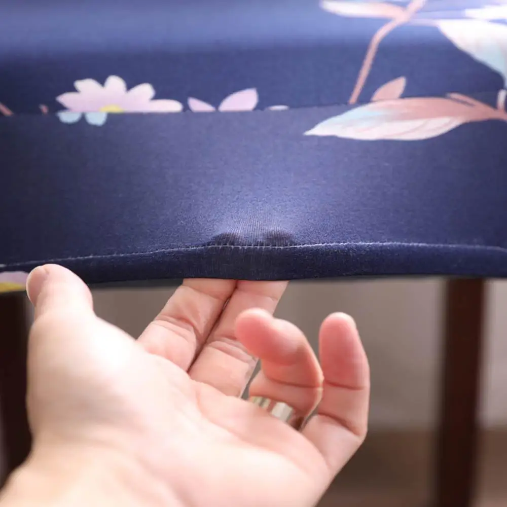 Корейские цветы темно синий Северный стул крышка Slipcover диван спандекс/полиэстер