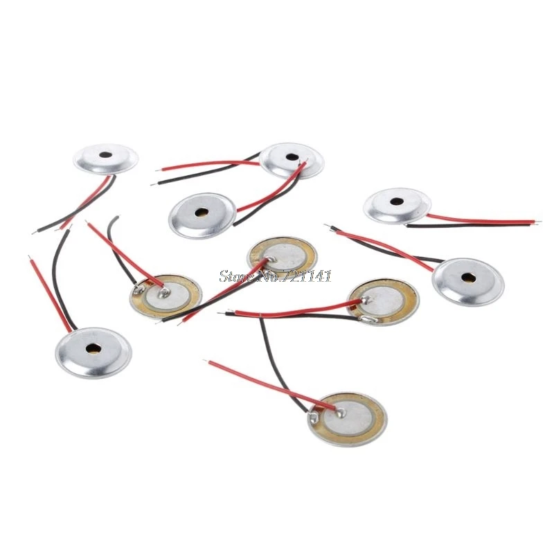 10 шт. пьезоэлектрическая пьезокерамическая пластина диаметром 20 мм для