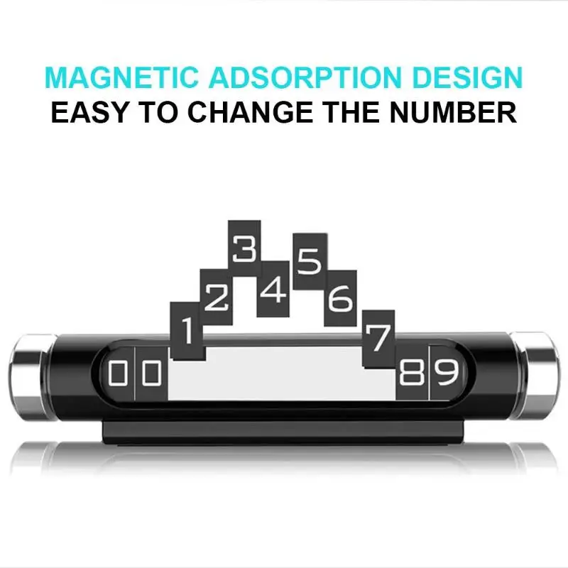 Светящаяся Скрытая Автомобильная карточка для временной парковки поворотная