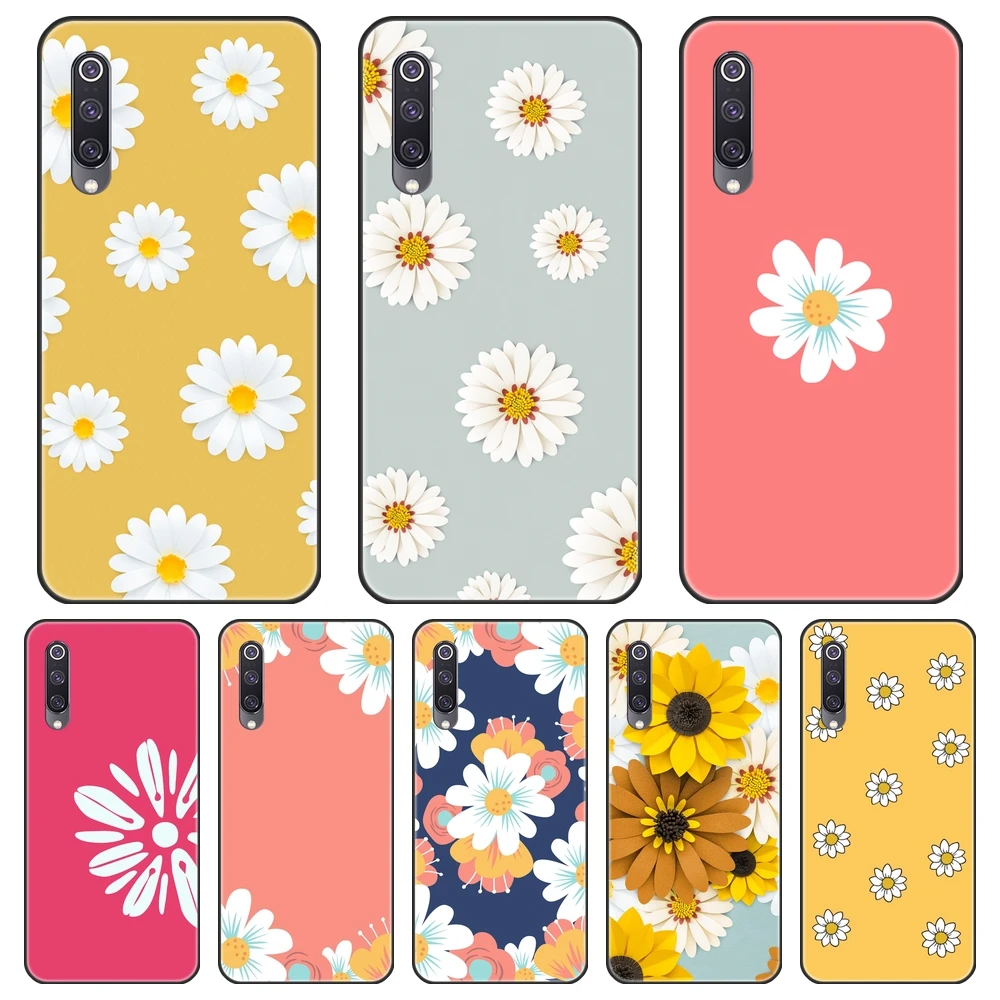 Чехол накладка из ТПУ для Xiaomi Mi A3 9 SE мягкий силиконовый чехол с цветком