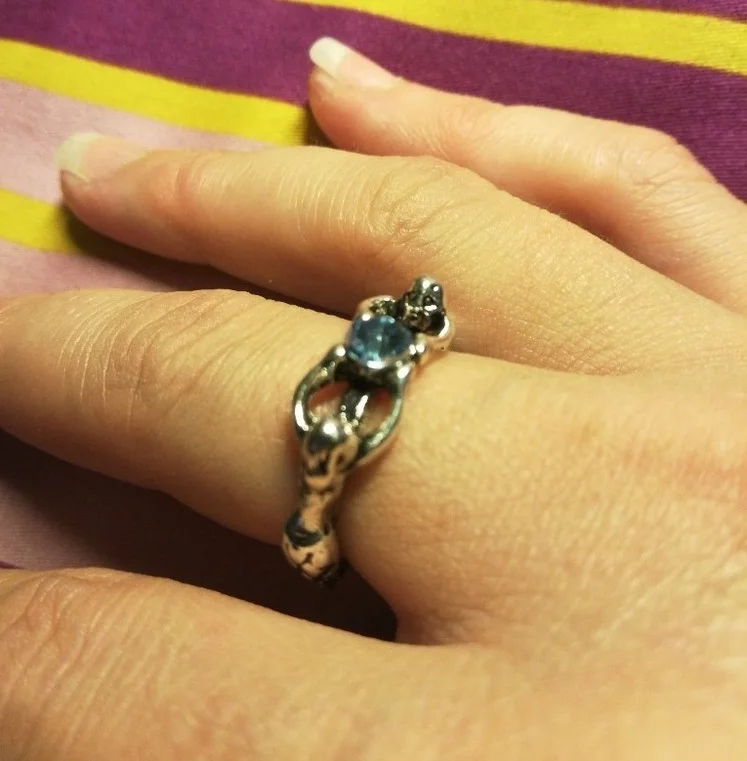 Ослепительное античное серебряное кольцо два кольца для подружек невесты