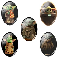 disney yoda baby from outer space new oval glass cabochon jewelry findings brand store 10pcslot hot selling by145