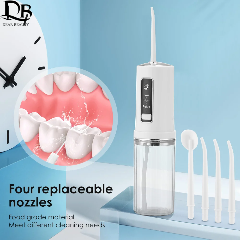 

Electric Tooth Cleaner Oral Irrigator Household Dental Scaler Cordless Teeth Flusher 230ML Water Tank Dental Oral Irrigator USB