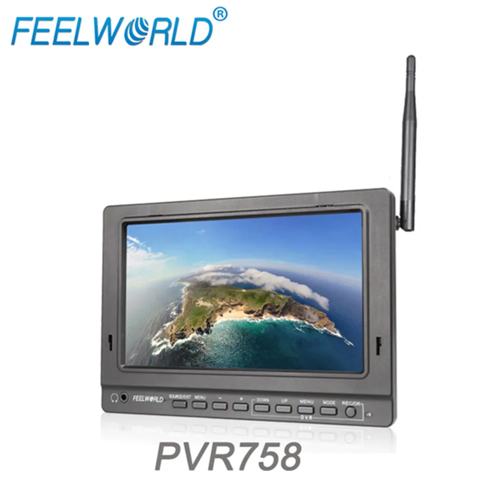 Preise Feelworld PVR758 7 Zoll FPV Monitor Mit DVR 5,8G 32CH Diversity Empfänger 1024x600 IPS 7