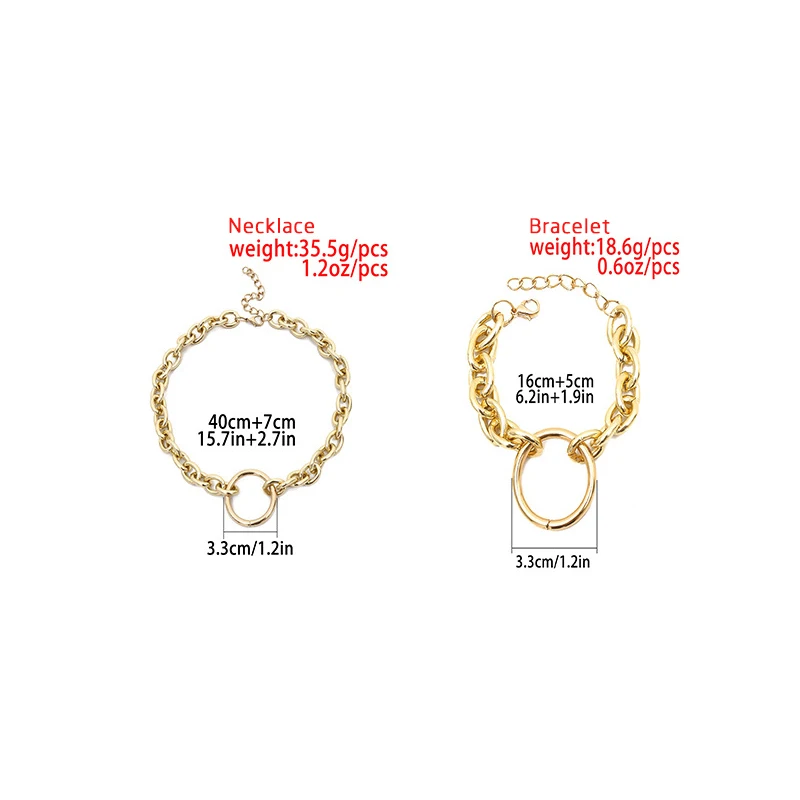 Золотая цепочка в стиле панк/хип-хоп для женщин и мужчин чокер ночного клуба