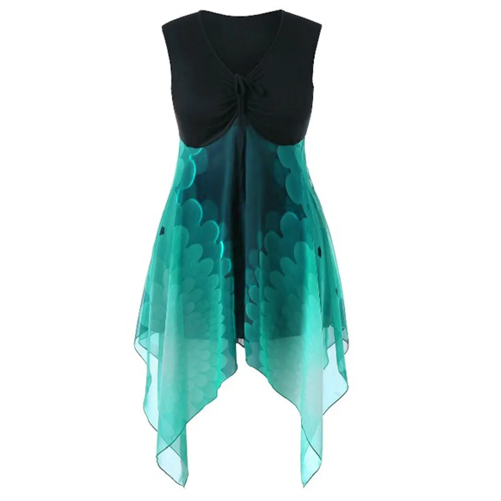 Сексуальный летний топ с лямкой на шее Женская Асимметричная шифоновая