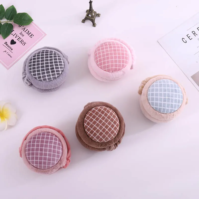 Calymel гамбургер дизайн наушники для женщин девушек мех зима теплые складные