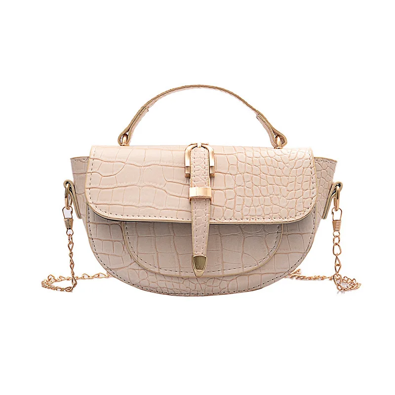 

super fire small bag female 2020 new net red Korean version of the crocodile pattern shoulder messenger bag Western saddle bag