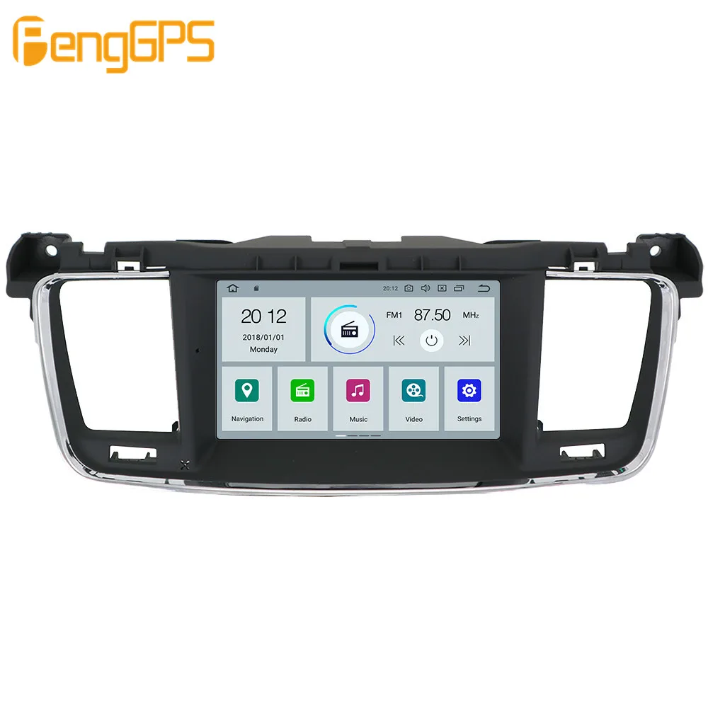 Android 9 0 px6 встроенный DSP автомобильный мультимедийный DVD плеер радио для PEUGEOT 508 2011