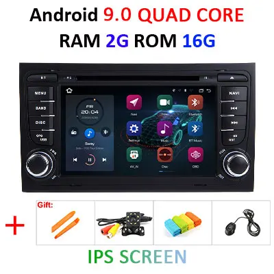 DSP ips 4G+ 64G 8 core 2 din Android 9,0 Автомобильный мультимедийный dvd-плеер gps Авторадио для Audi A4 S4 RS4 8E 8F B9 B7 B6 Автомагнитола obd2 - Цвет: 2G 16G IPS