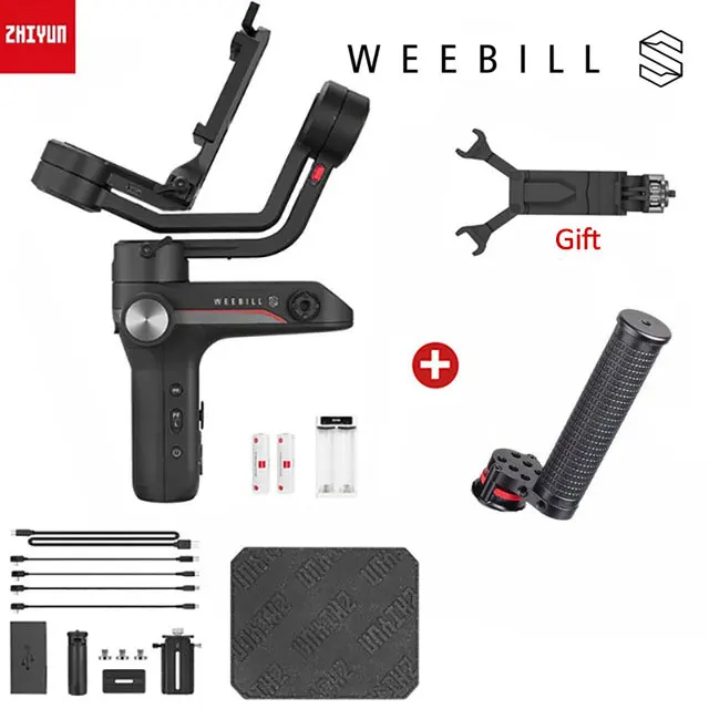 Weebill S n grip Zhiyun Weebill S/лабораторный кран с 3-осевому гидростабилизатору Камера стабилизатор для sony A7M3 A6500 Panasonic GH4 GH5 беззеркальных цифровых зеркальных VS Ronin Sc кран 2 - Цвет: Weebill S n grip