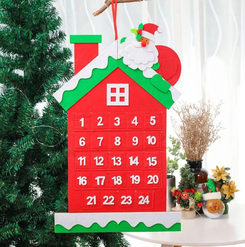 

DIY Felt Christmas Tree Advent Calendar Merry Christmas Decorations Christmas Ornaments Noel Navidad Xmas Gifts New Year 2022
