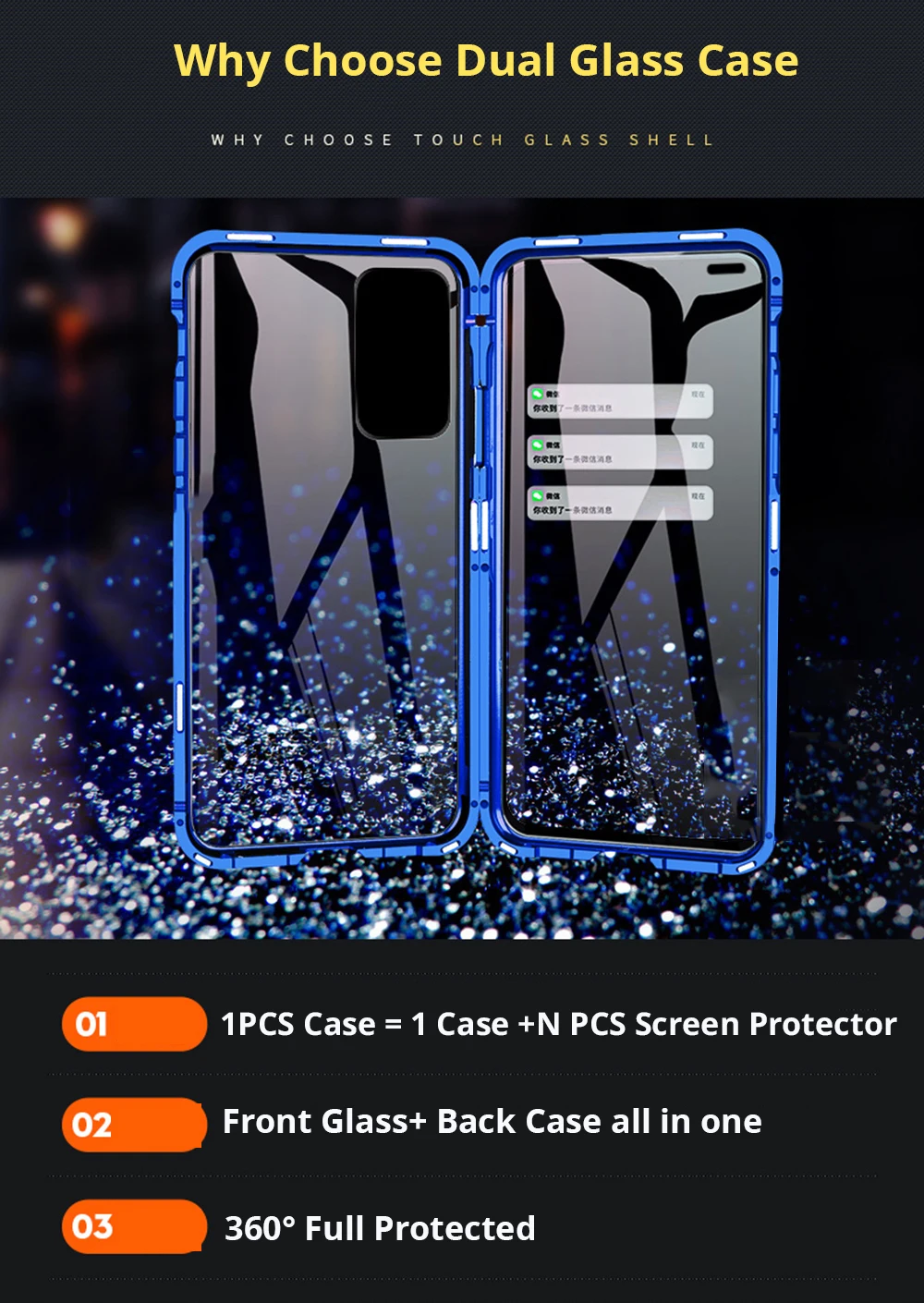 Двойной Стекло чехол для huawei Честь V30 вид 30 Pro Чехол-Броня из металла магнитное закаленное стекло чехол для huawei Honor V30 V 30 Pro 5G