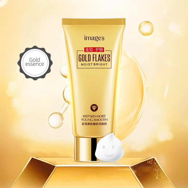 24k Золотая чистка лица очищающая питательная пена увлажняющая уход за лицом