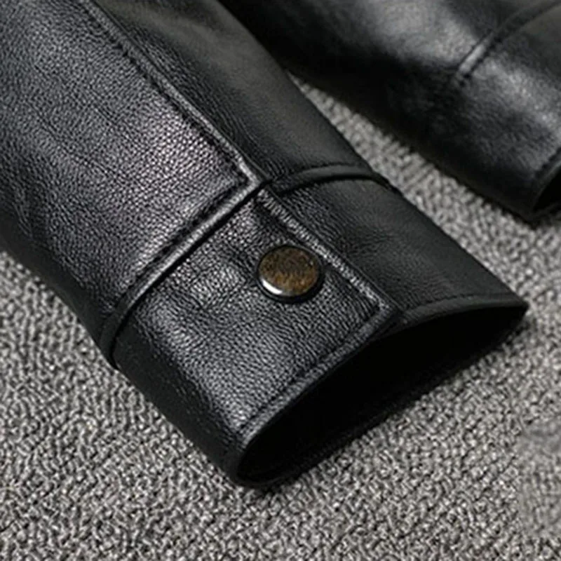 Мужская кожаная куртка модная винтажная мотоциклетная куртка-бомбер из