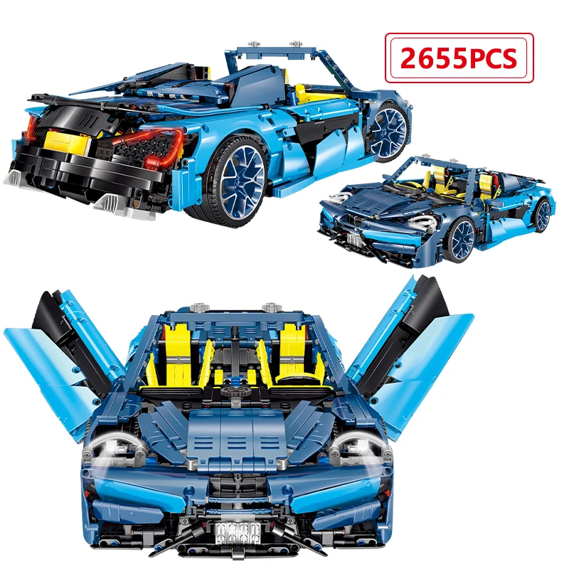 

City Mini Technical Sport Car MOC Model Building Blocks Creator Famous Racing Education Bricks Gifts Toys For Children Boys