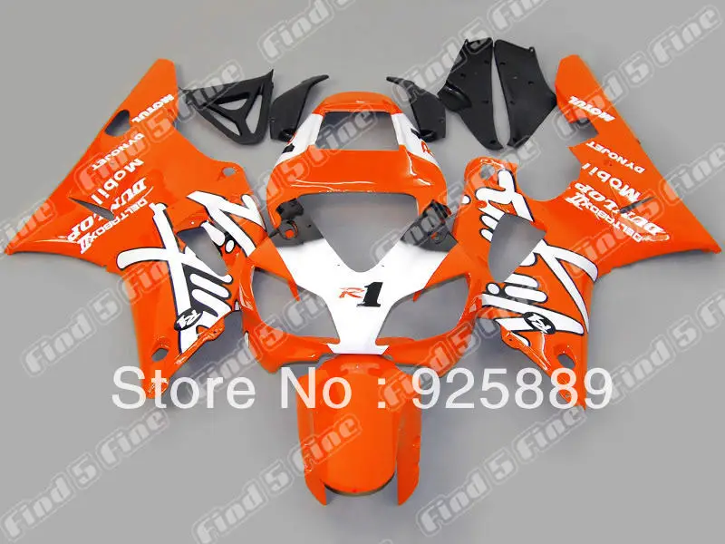 

Orange White Black For YAMAHA YZF-R1 98 99 98-99 YZF R1 1998 1999 YZFR1 1998-1999 ABS Fairing Kit