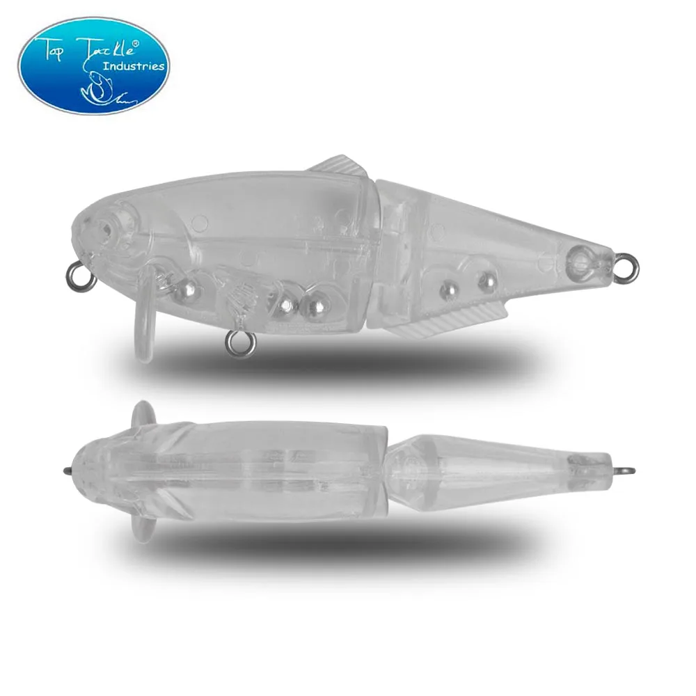 

Неокрашенные рыболовные приманки плавающий наживка DIY медленная 100 мм CFLure Topwater Section swimbait Bass рыболовная соединенная наживка