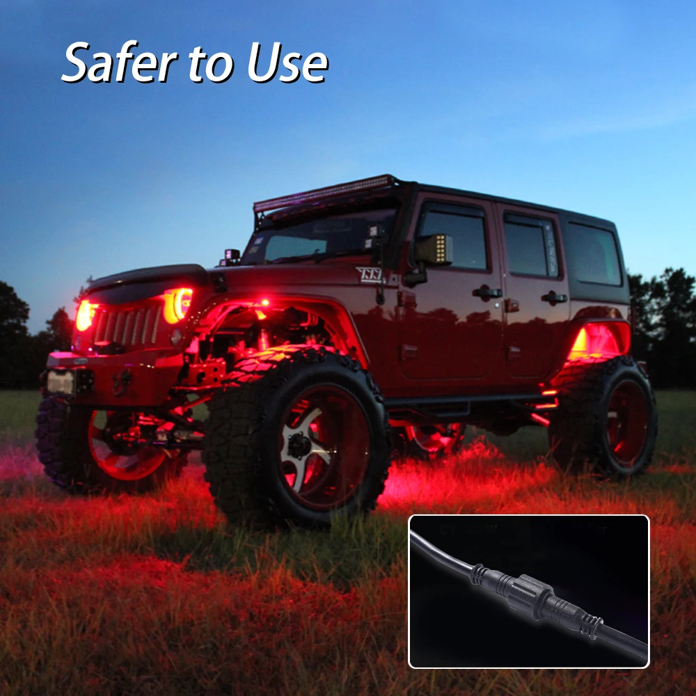 MICTUNING C1 C2 10 футов удлинитель Кабель Провод для 4 8 стручки RGB светодиодный фары рок