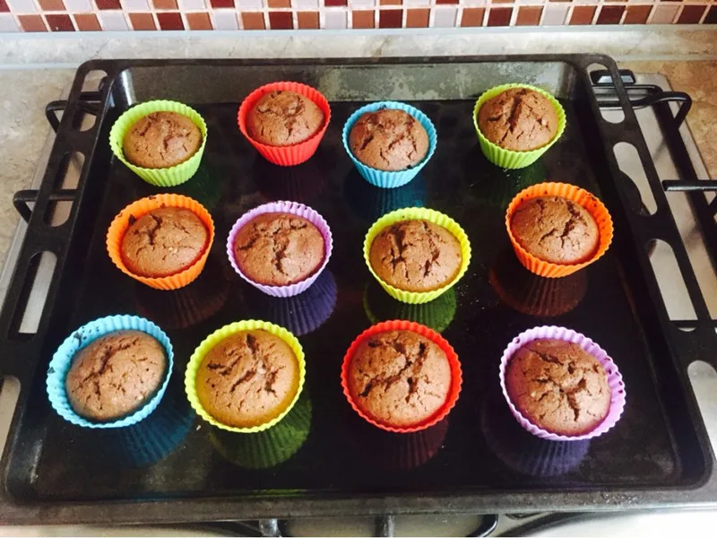 12 шт./лот форма для капкейков 7 см Кухонное ремесло цветные работы силиконовые