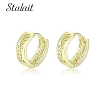 retro new hollow carving wheat hoop earrings small round circl chunky gold hoops earring for women party minimalist jewelry