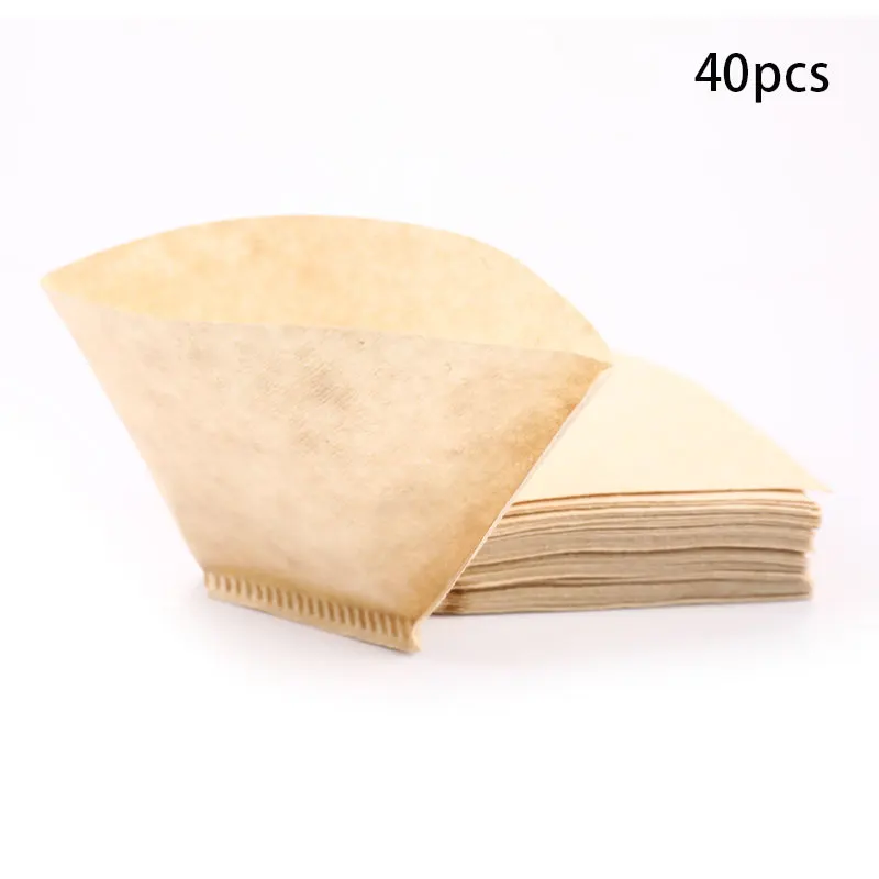 

40pcs/pack 101 "V" Shape Coffee Cup Filter Paper Espresso Machine Mocha Pot Strainer Sheet
