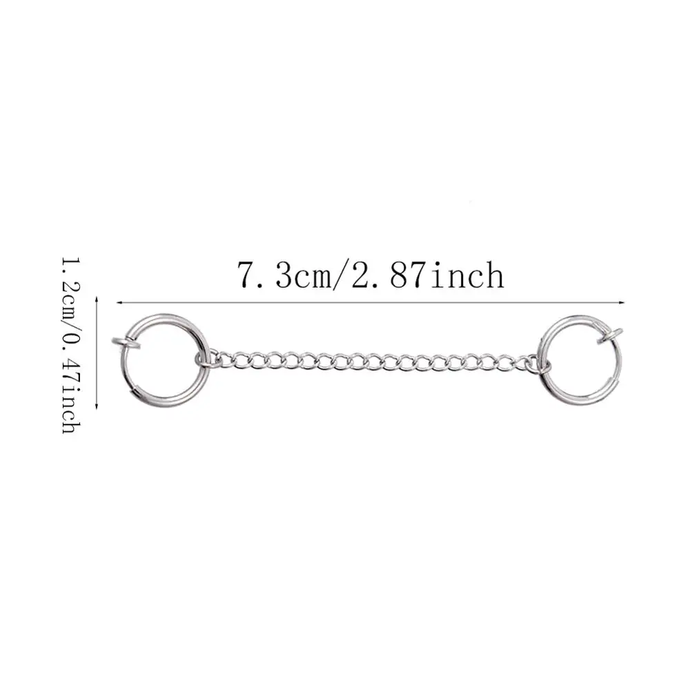 

New Style Ear Chain Earrings Punk Earrings Tassel Earrings Stainless Steel Ear Chain Earrings Unisex Hip-Hop Style Earrings